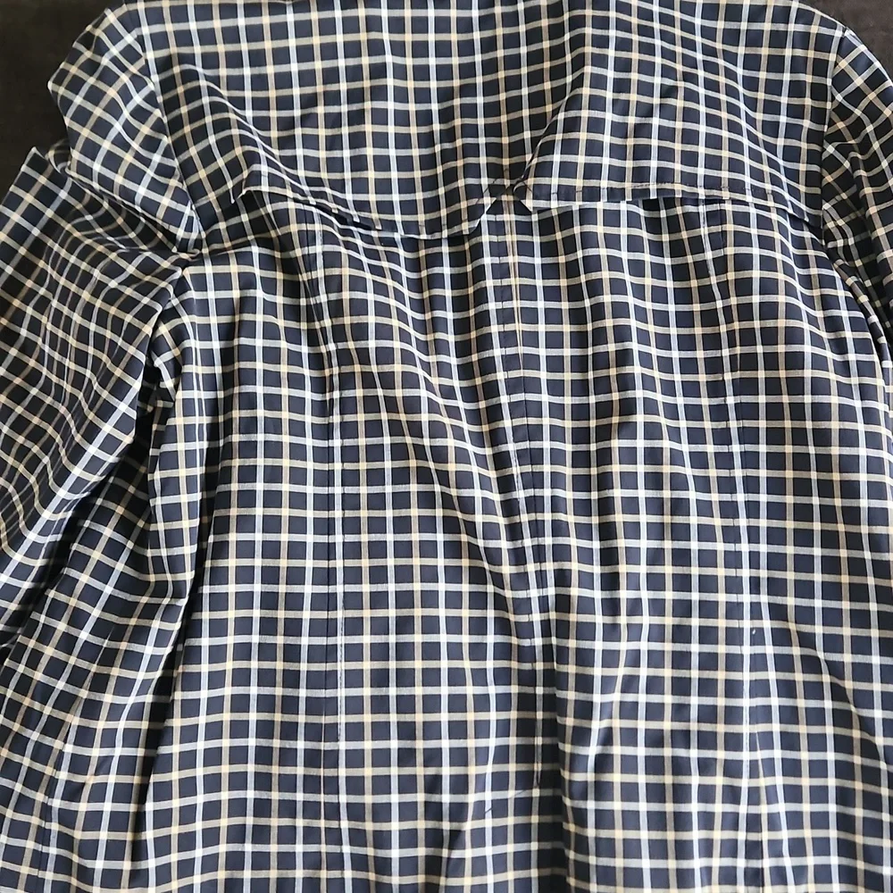 Charter Club Navy and Cream‎ Plaid Blazer